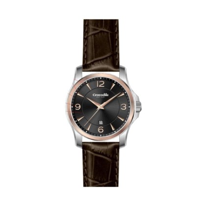 Crocodile CRDW5904.128 Black Dial Leather Strap Men Watch